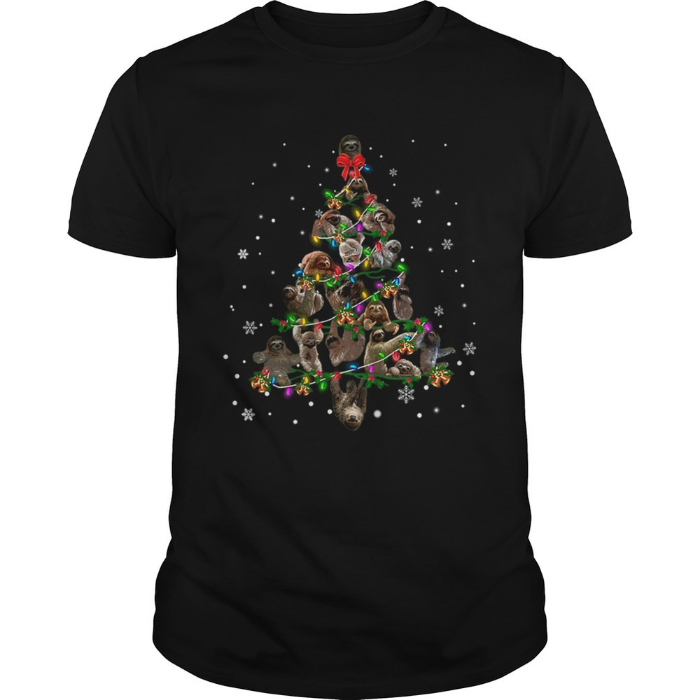 Sloth Christmas Tree Tshirt